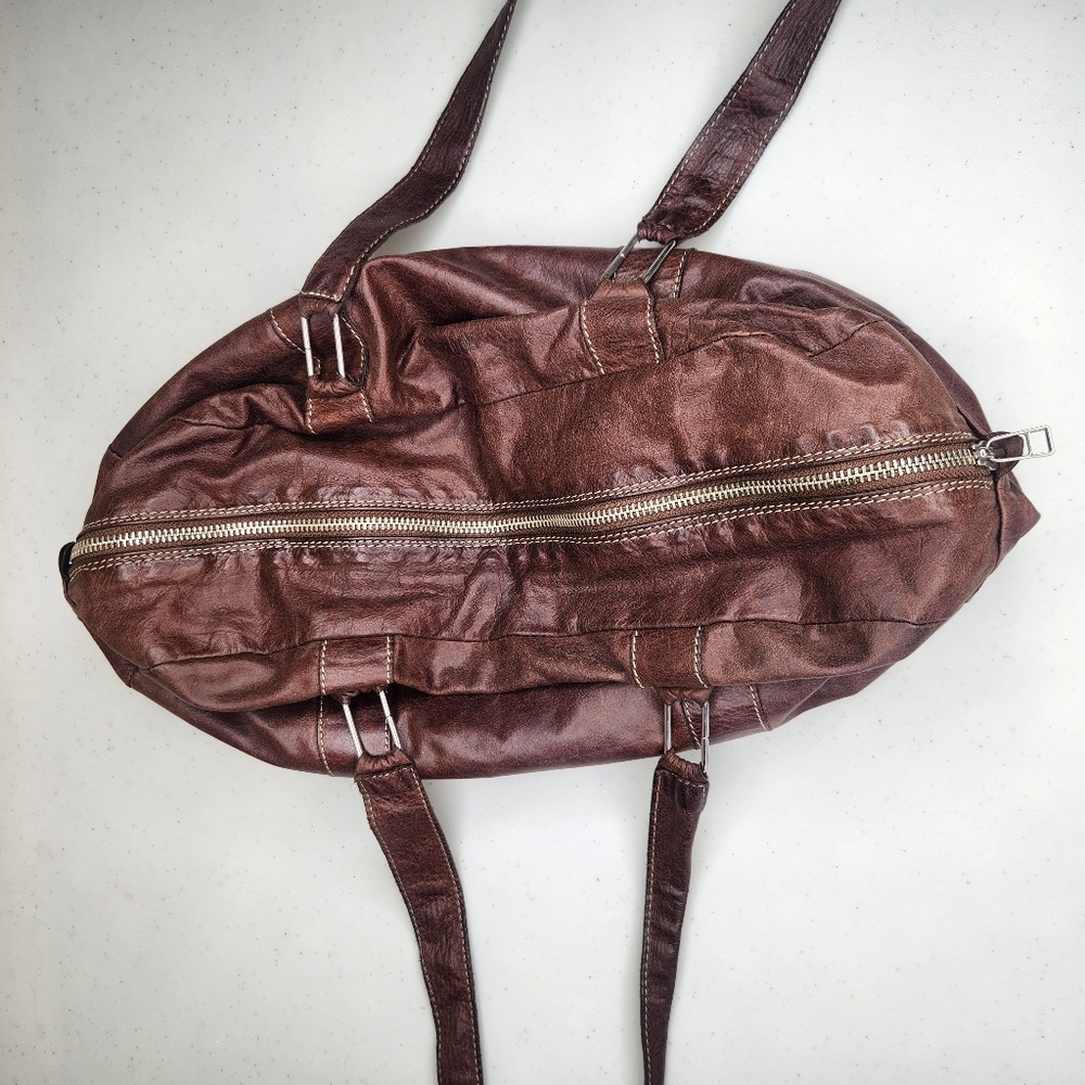 Vintage Roots Mini Leather Duffle Bag/Shoulder Bag - Picture 3 of 6